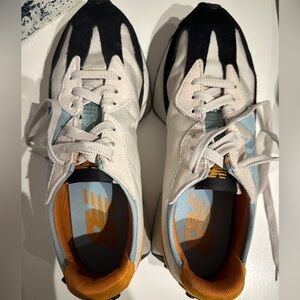 New Balance 327, Size Men’s 8  in Cordura Moonbeam Madres Orange
